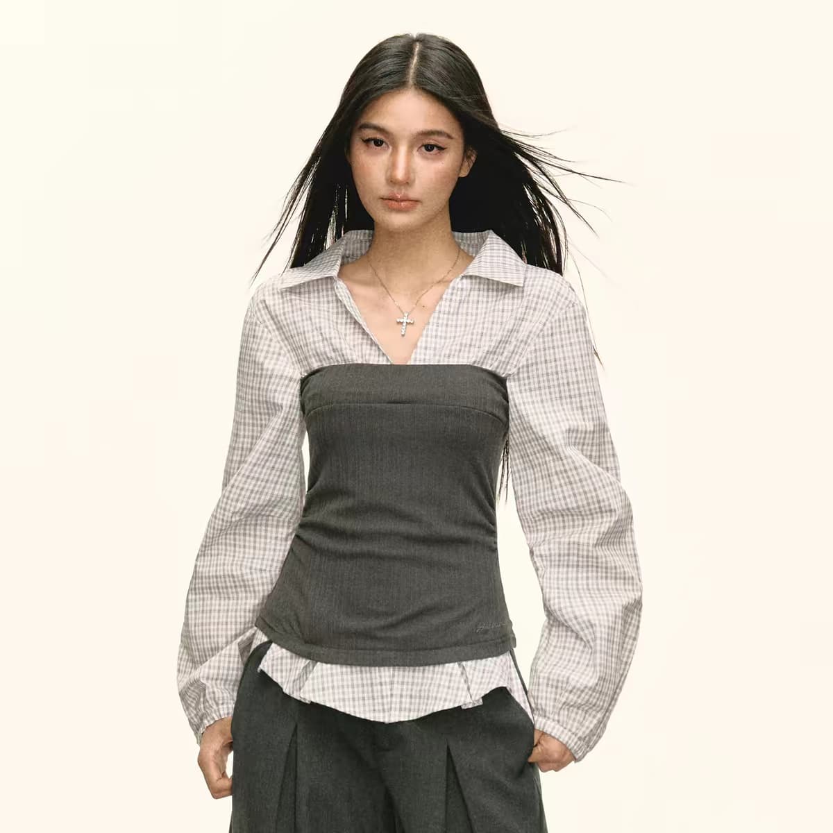 Костюм «Американская клетка» - топ (двухслойный верх)