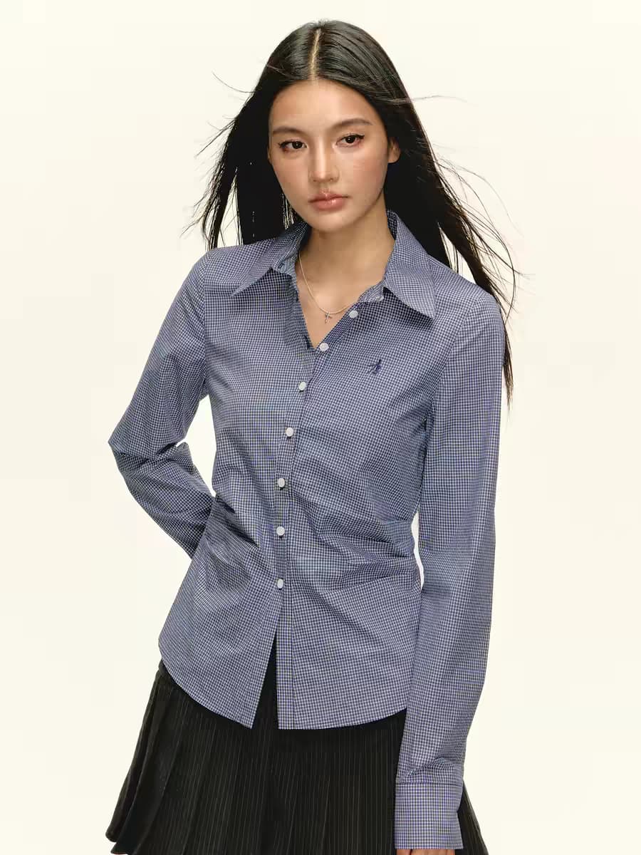 Клетчатая рубашка в винтажном стиле