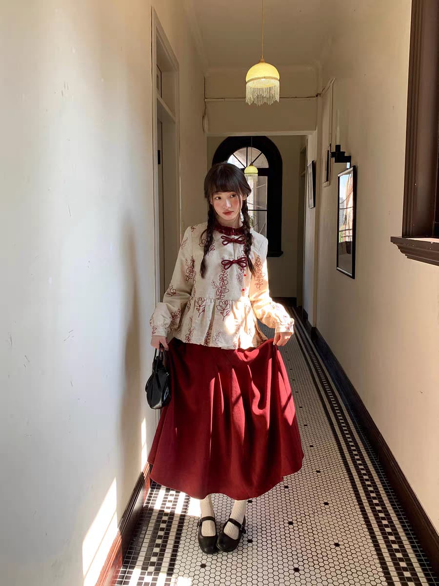 Китайская блузка с вышивкой "Хайтан"