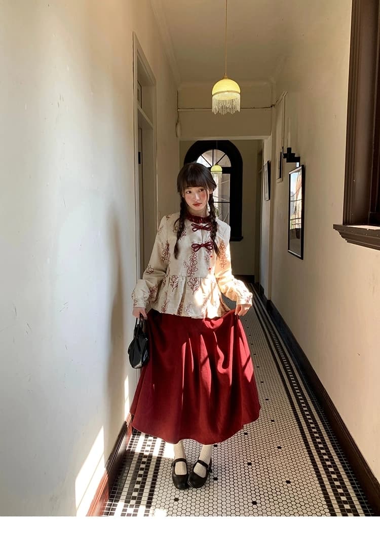 Китайская блузка с вышивкой "Хайтан" детальное фото 8