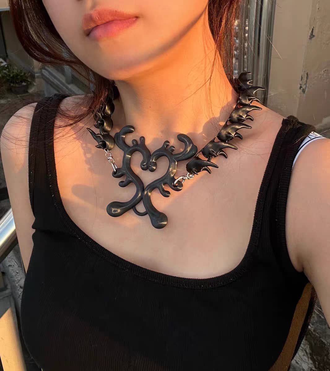 Кулон "Шипованное сердце" (3D-печать) детальное фото 2