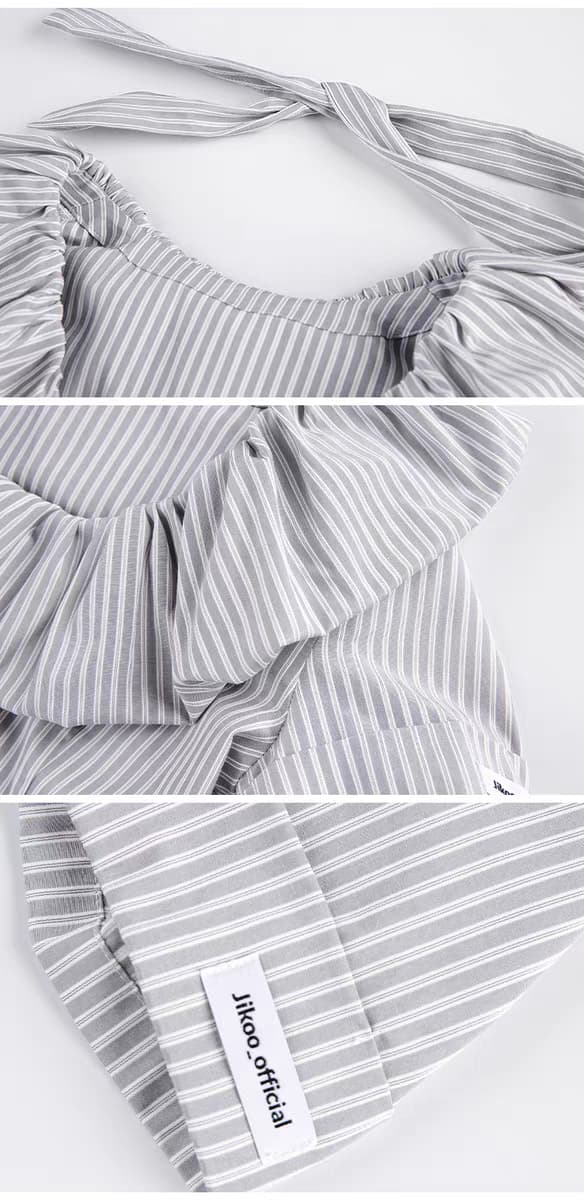 Блуза "Поющий можжевельник" с галстуком и воланами детальное фото 6