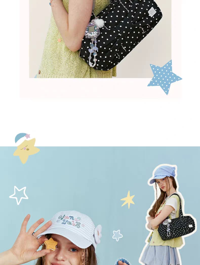 Starry — сумка-подушка в горошек (повседневная) детальное фото 3