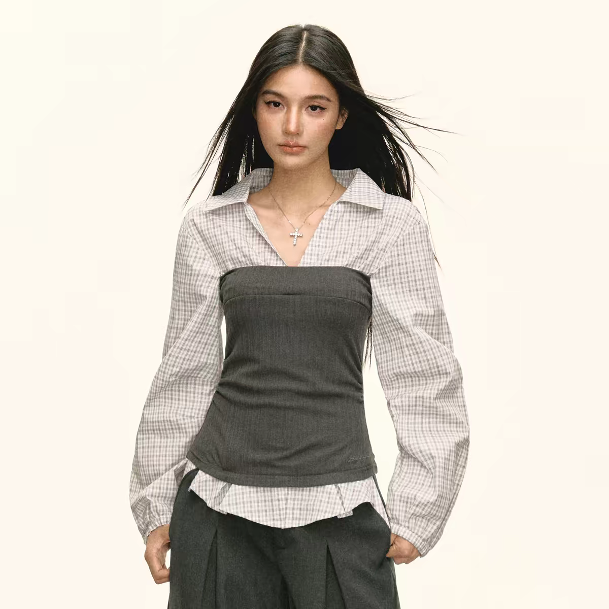 Костюм «Американская клетка» - топ (двухслойный верх)