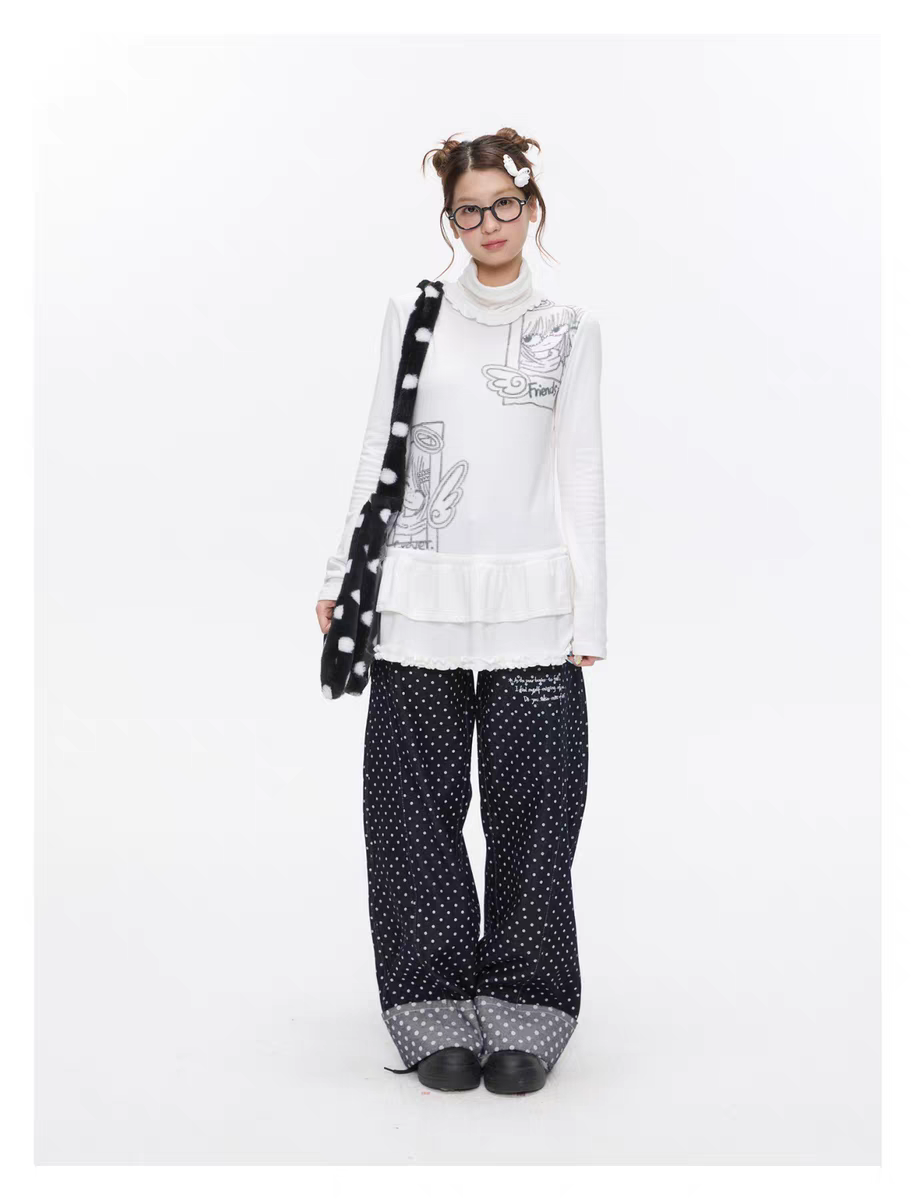 Джинсы «Снег Хоккайдо» с вышивкой пингвин детальное фото 19