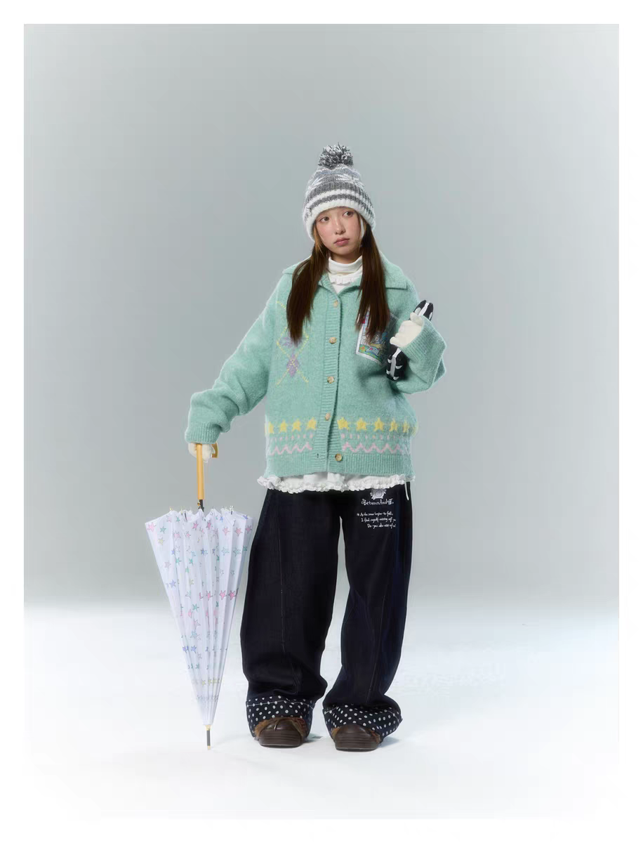 Джинсы «Снег Хоккайдо» с вышивкой пингвин детальное фото 32