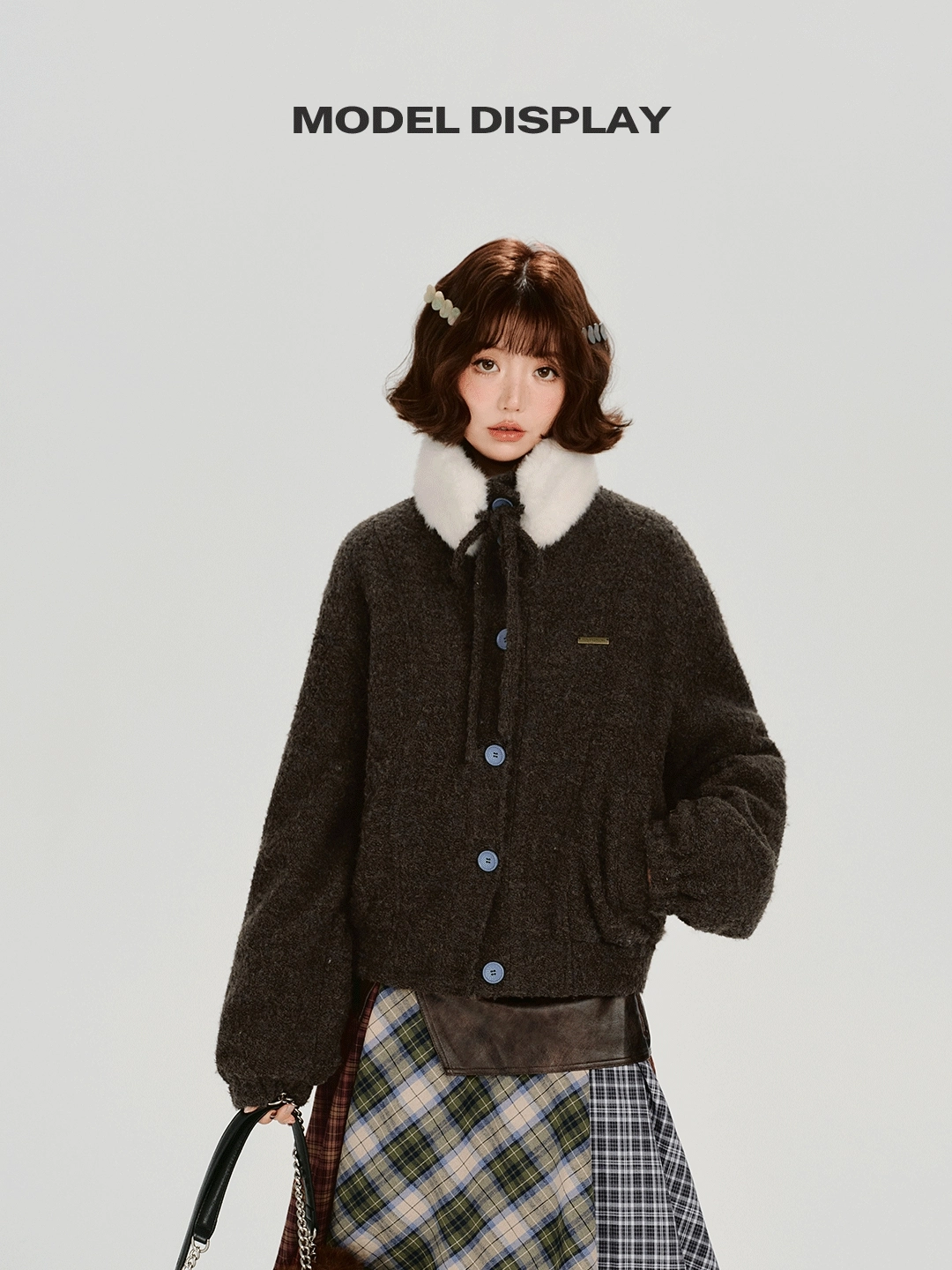 Пальто на пуговицах детальное фото 8