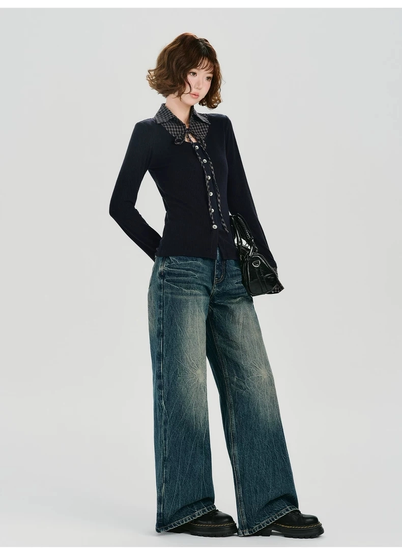 Двухслойный лонгслив-обманка детальное фото 10