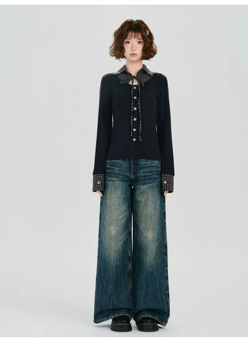 Двухслойный лонгслив-обманка детальное фото 13