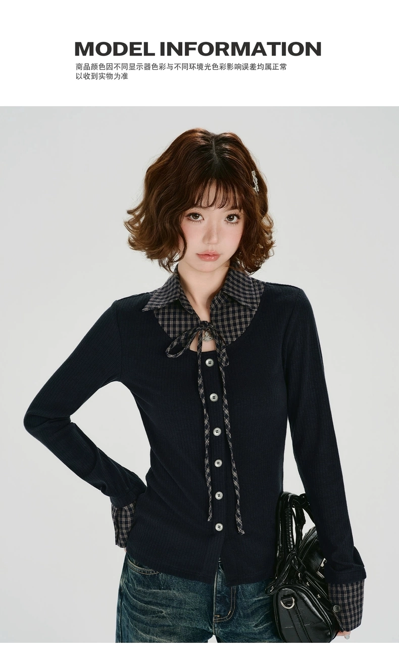 Двухслойный лонгслив-обманка детальное фото 5