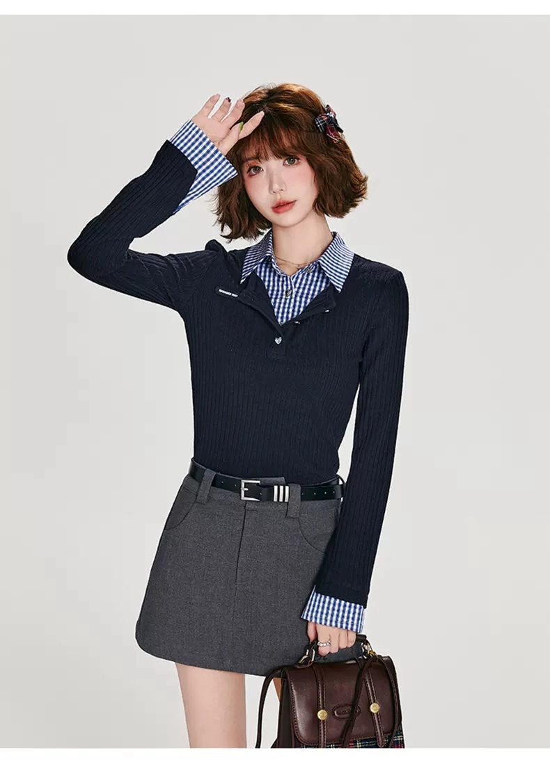 Двухслойная блузка-обманка детальное фото 7